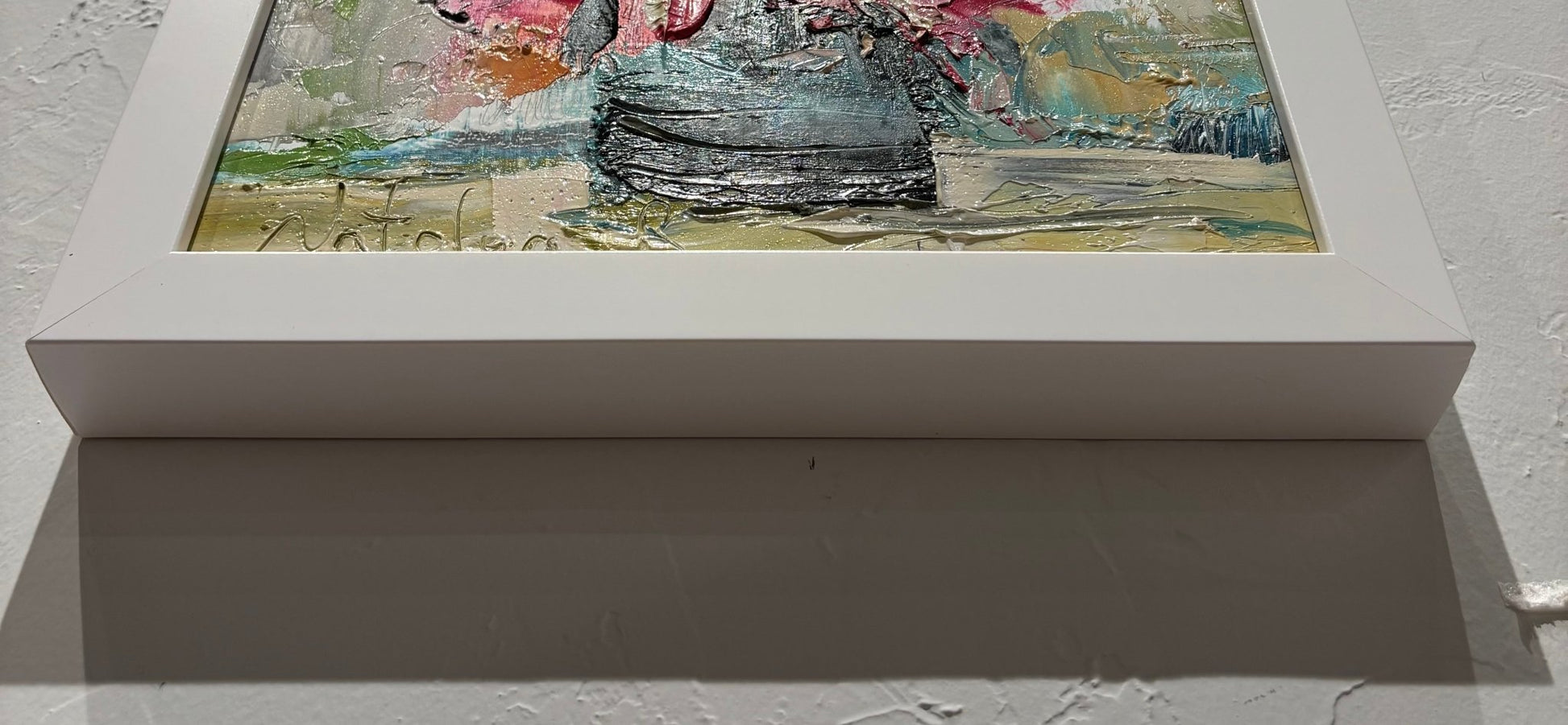 Original Painting "Floral" by Natalya Romanovsky 12" x 12" - ThePopUp Art Gallery