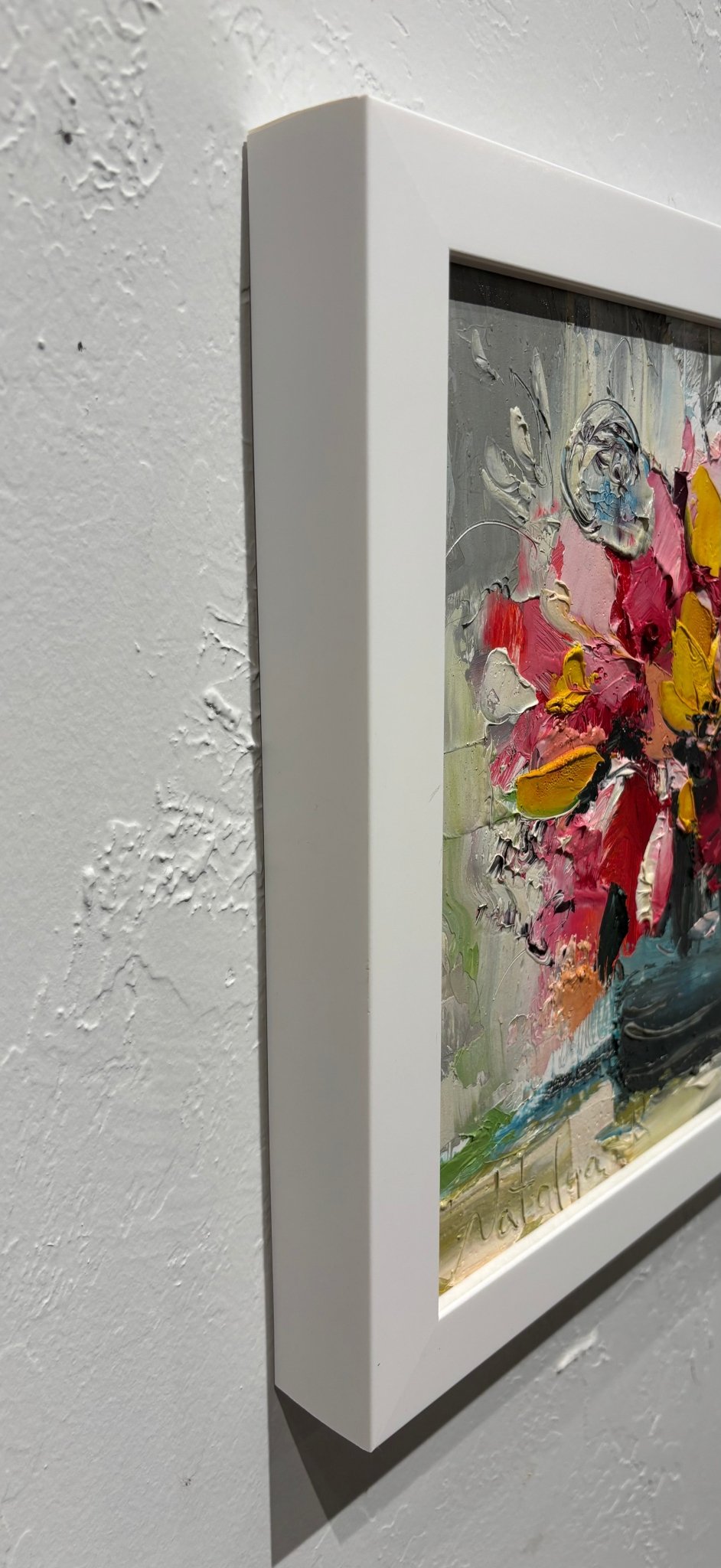 Original Painting "Floral" by Natalya Romanovsky 12" x 12" - ThePopUp Art Gallery