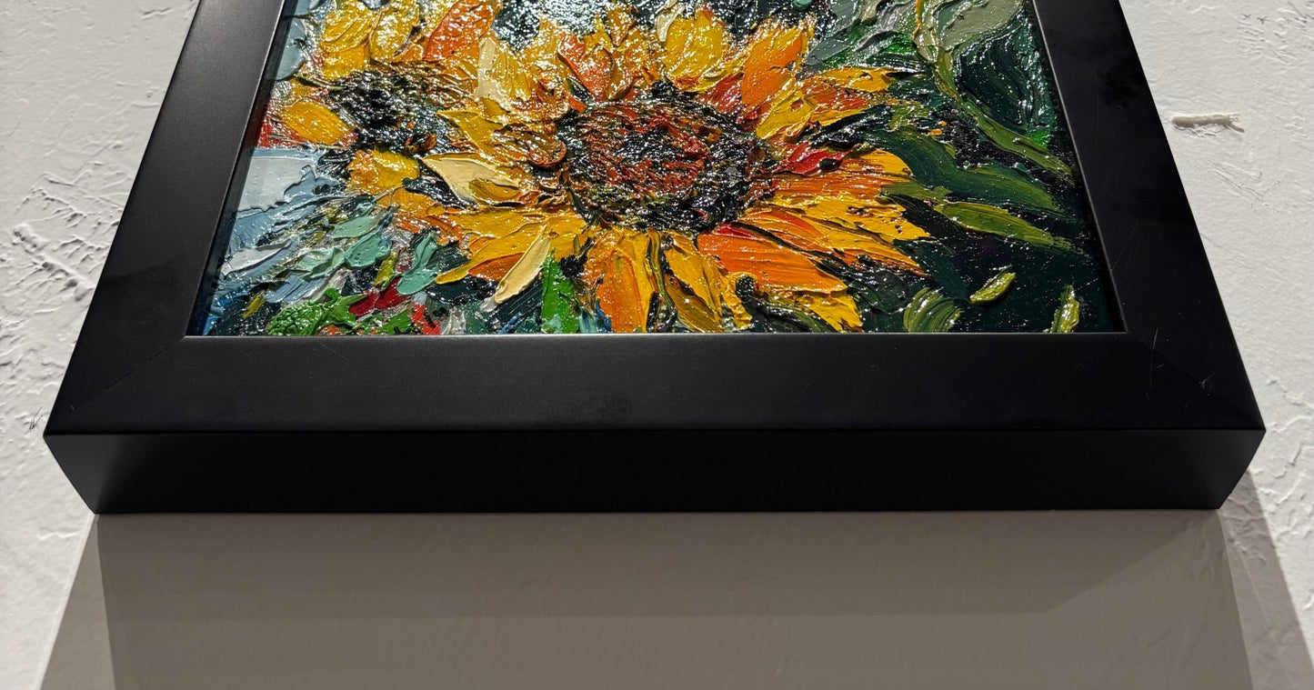 Original Painting "I Love Sundays" by Natalya Romanovsky 8" x 10" - ThePopUp Art Gallery