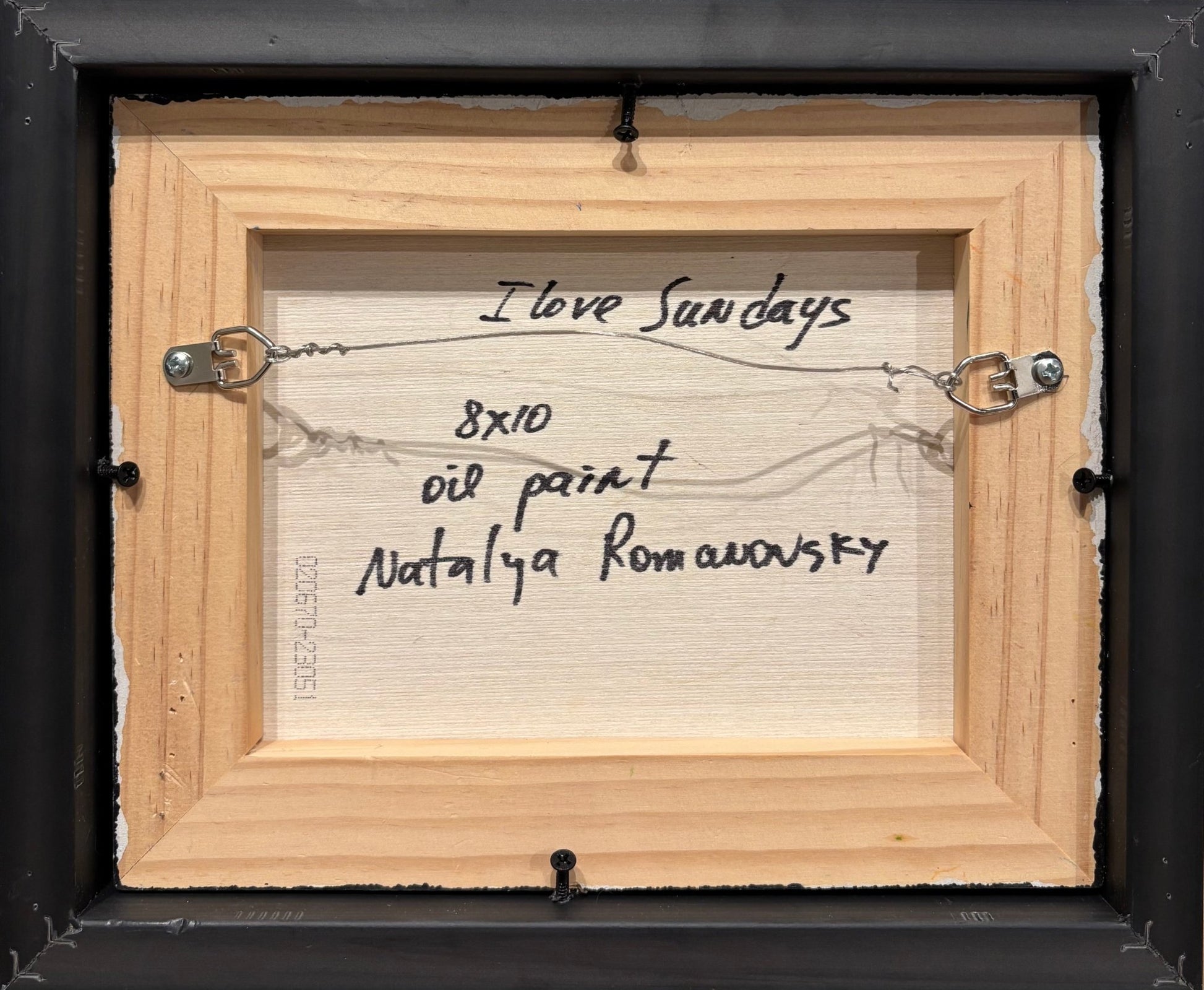 Original Painting "I Love Sundays" by Natalya Romanovsky 8" x 10" - ThePopUp Art Gallery