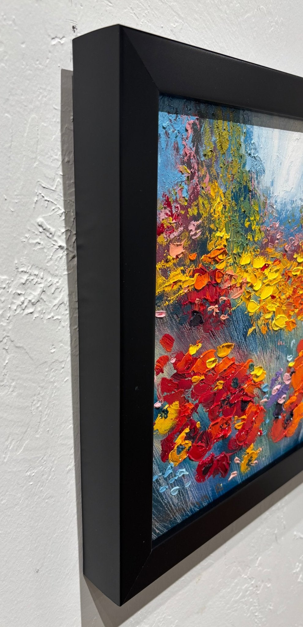 Original Painting "Wild Flowers 1" by Natalya Romanovsky 12" x 12" - ThePopUp Art Gallery