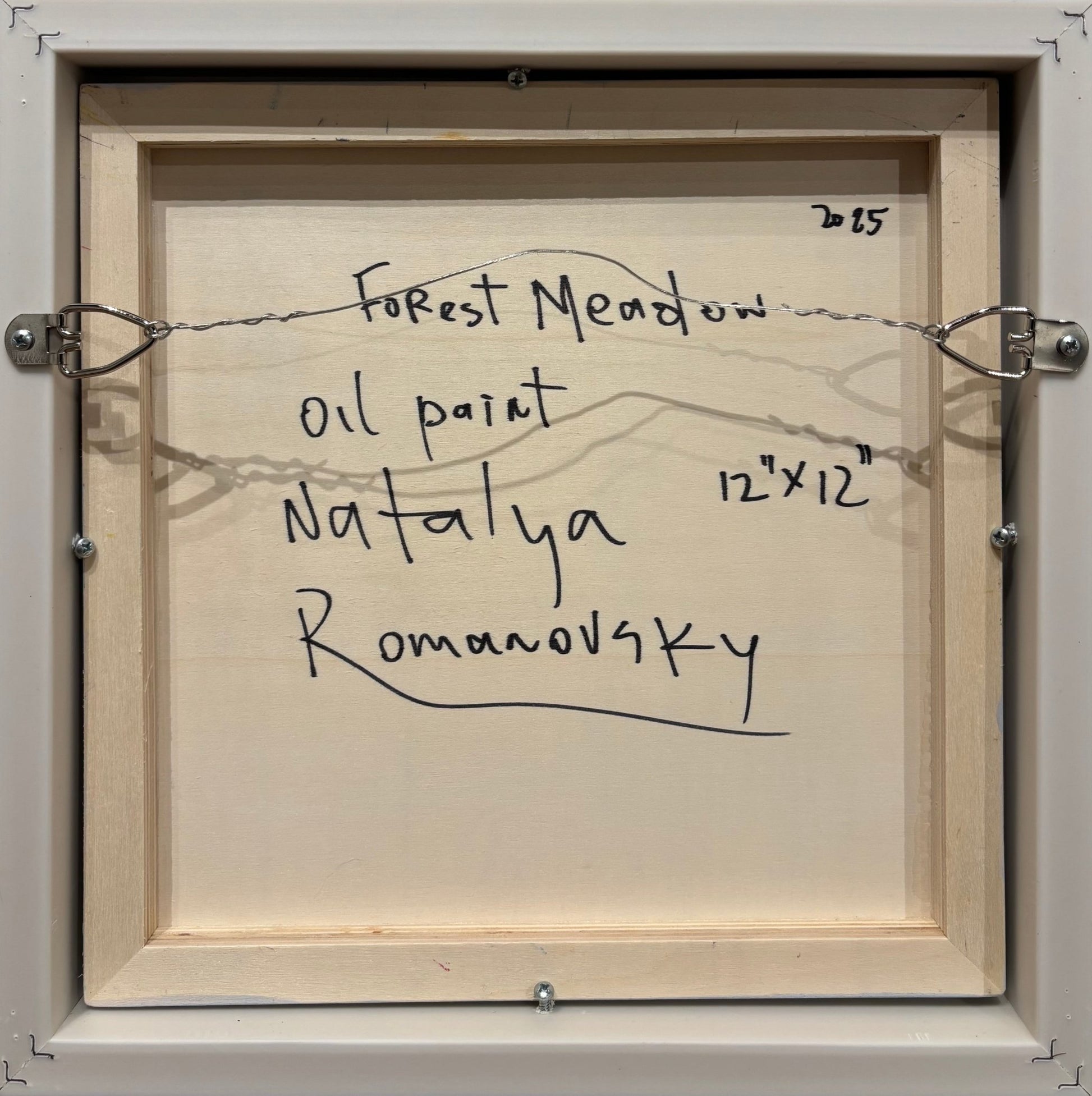 Original Painting "Forest Meadow" by Natalya Romanovsky 12" x 12" - ThePopUp Art Gallery