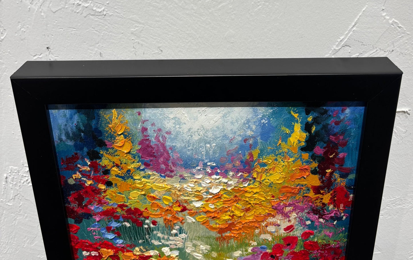 Original Painting "Wild Flower 2" by Natalya Romanovsky 12" x 12" - ThePopUp Art Gallery