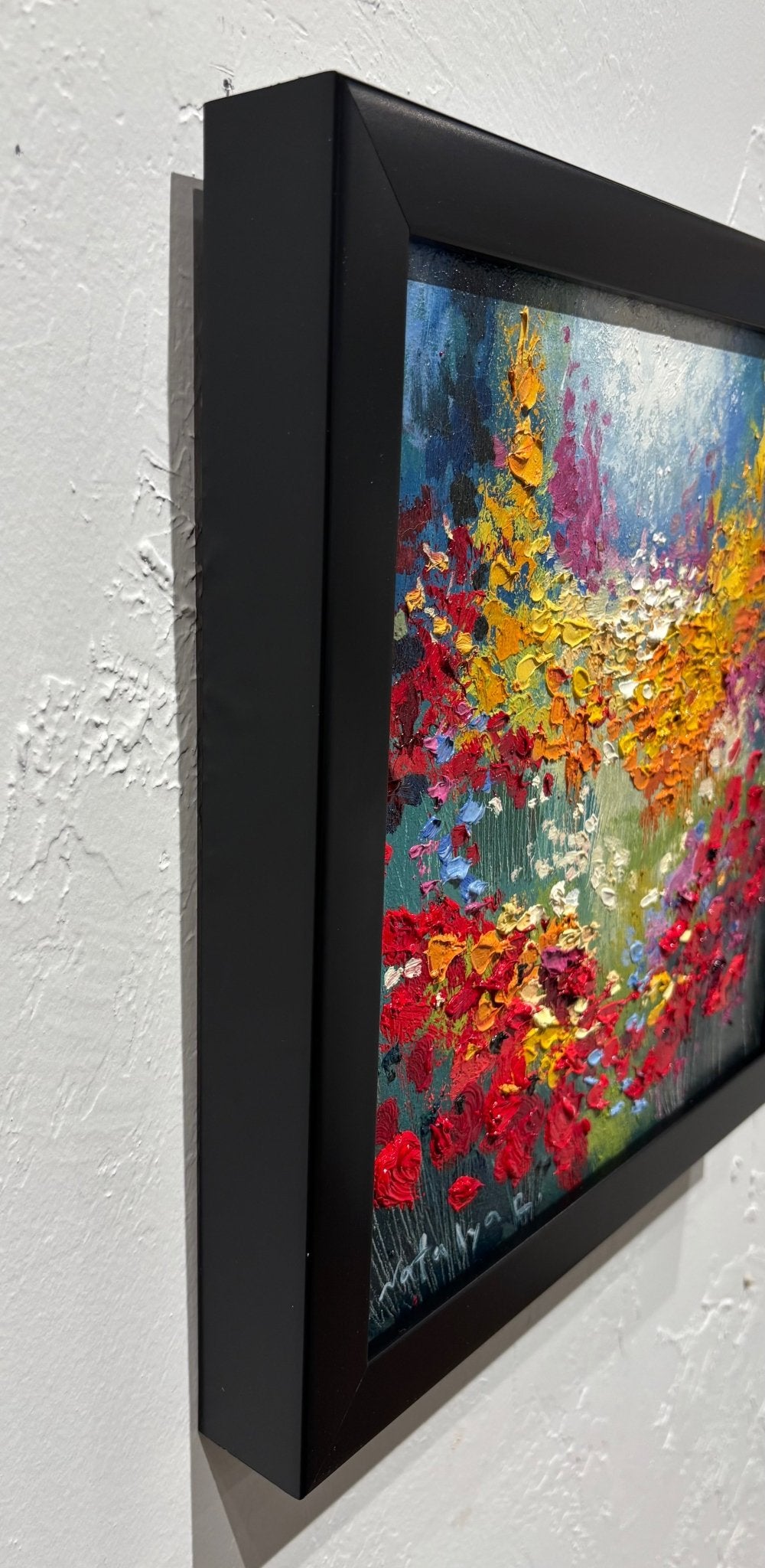 Original Painting "Wild Flower 2" by Natalya Romanovsky 12" x 12" - ThePopUp Art Gallery