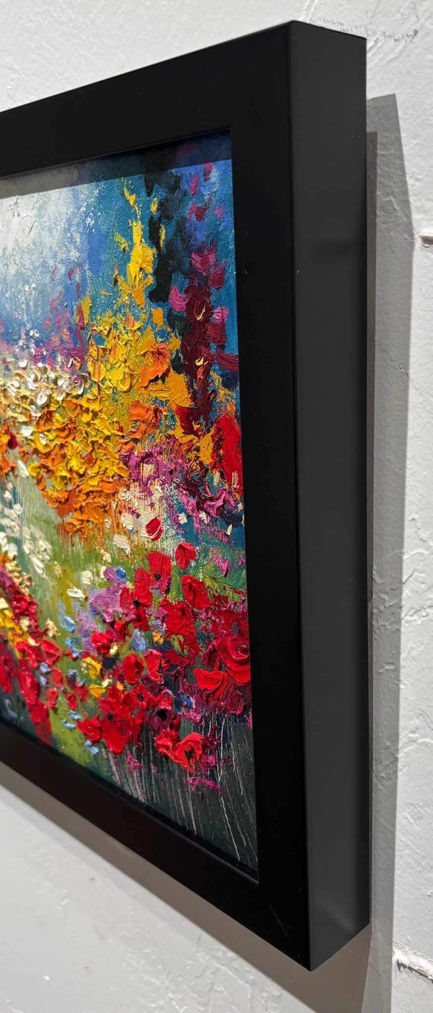 Original Painting "Wild Flower 2" by Natalya Romanovsky 12" x 12" - ThePopUp Art Gallery