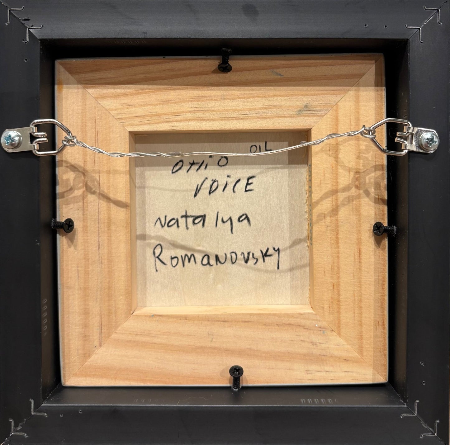 Original Painting "Ohio Voice 2" by Natalya Romanovsky 6" x 6" - ThePopUp Art Gallery