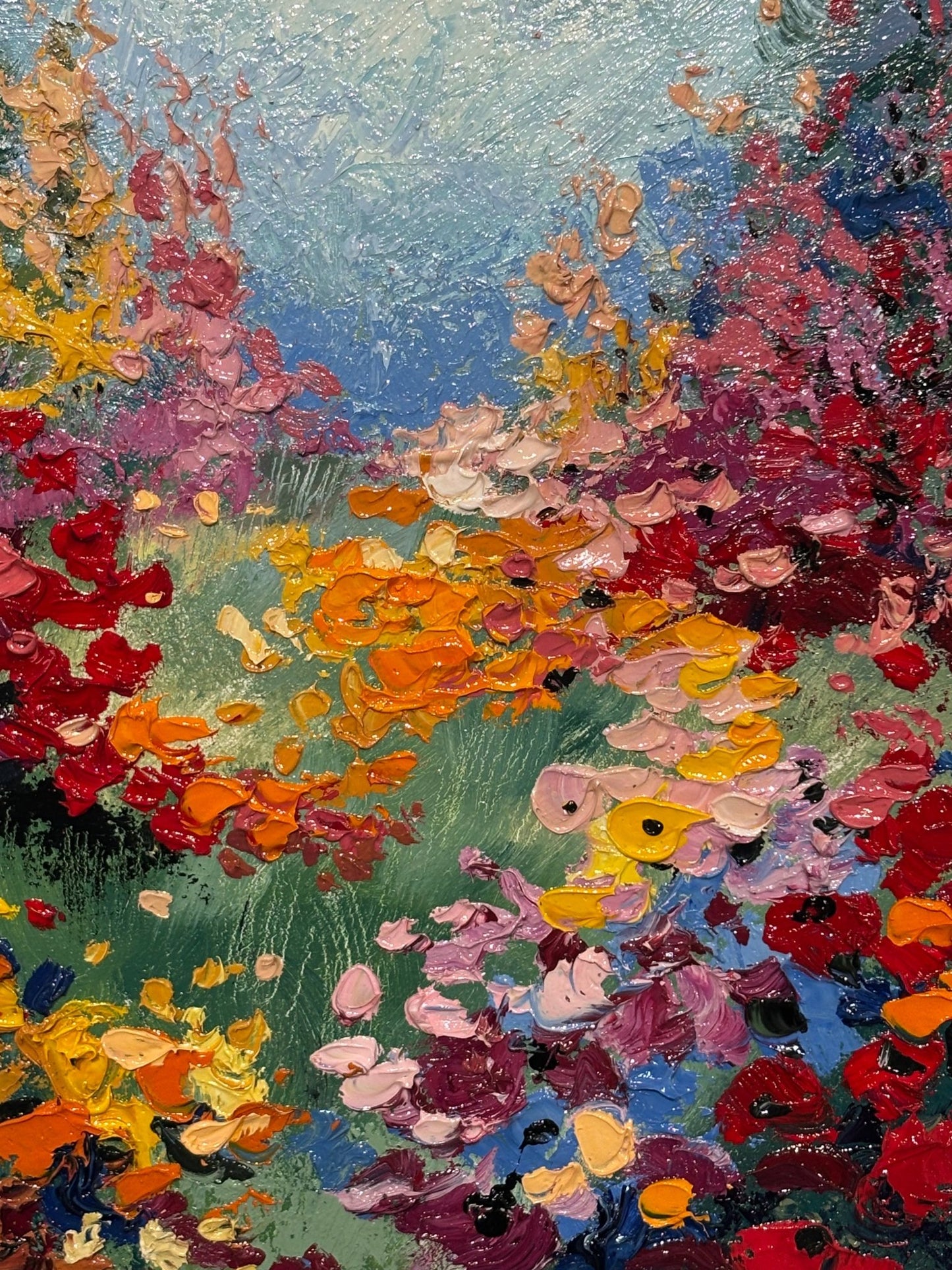 Original Painting "Forest Meadow" by Natalya Romanovsky 12" x 12" - ThePopUp Art Gallery