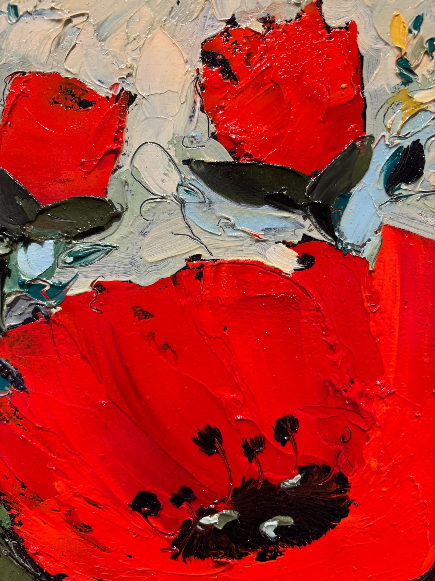 Original Painting "Poppies 4" by Natalya Romanovsky 10"x8" - ThePopUp Art Gallery