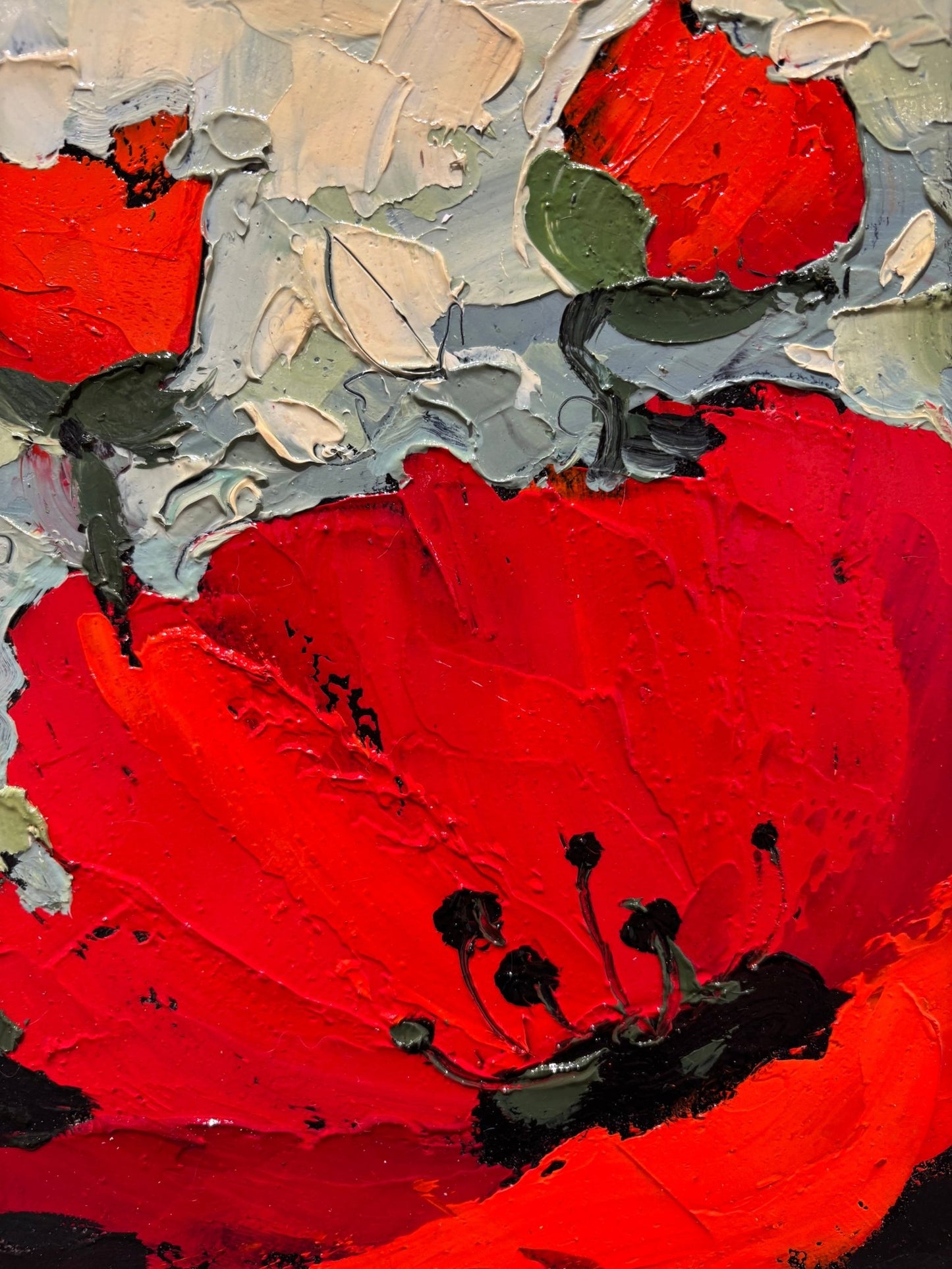 Original Painting "Poppies 5" by Natalya Romonovsky 10"x8" - ThePopUp Art Gallery