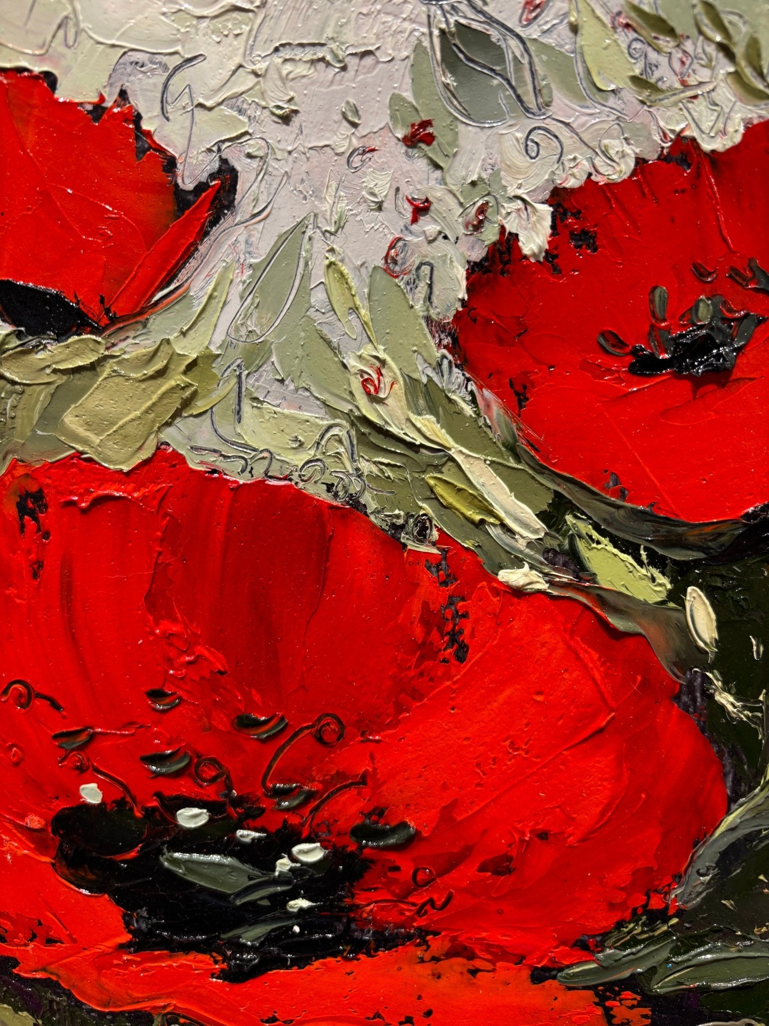 Original Painting "Poppies 1" by Natalya Romonovsky 10"x8" - ThePopUp Art Gallery