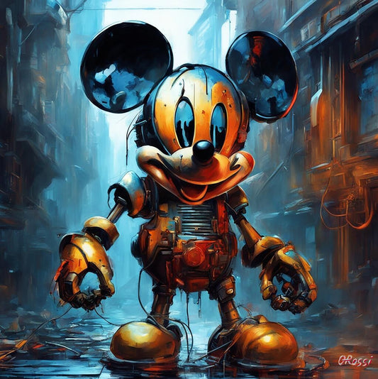 Original Painting "Mick 2.0" by Olivia de Rossi 39"x 39" - ThePopUp Art Gallery