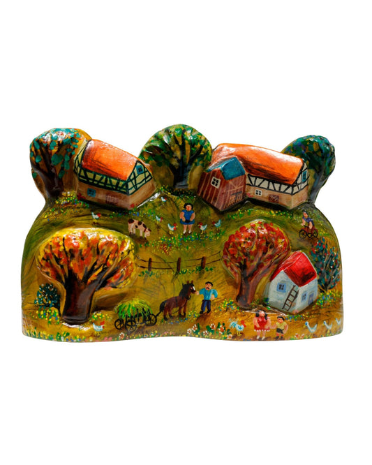 Original sculpture "Wood Sculpture ll" by Olaf Ulbricht 4.33" x 6.69" x 1.57" - ThePopUp Art Gallery