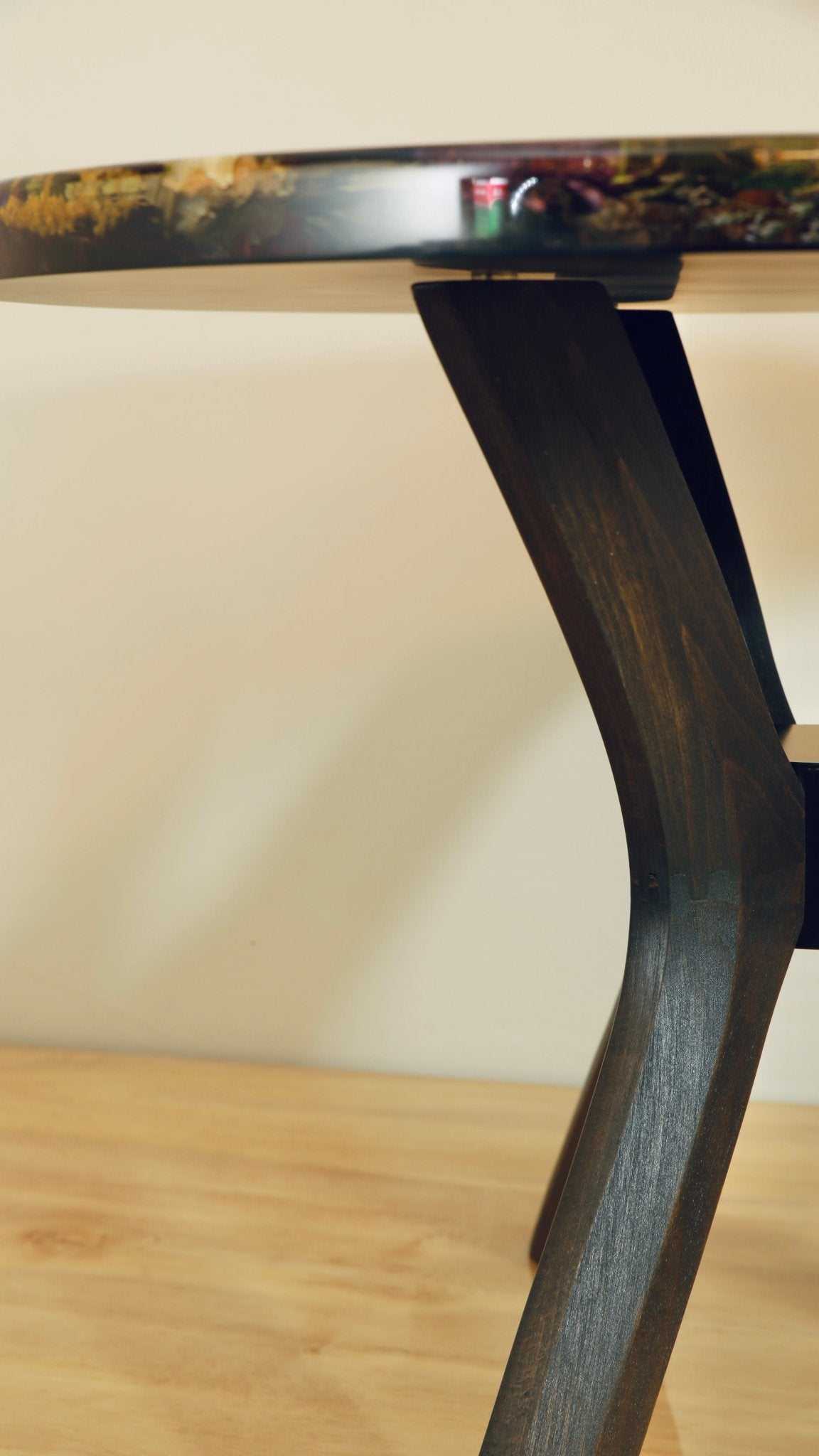 Botanical Resin Table "Forever 24 No11" by Serge Holenko, 24" Round 18"H. - ThePopUp Art Gallery