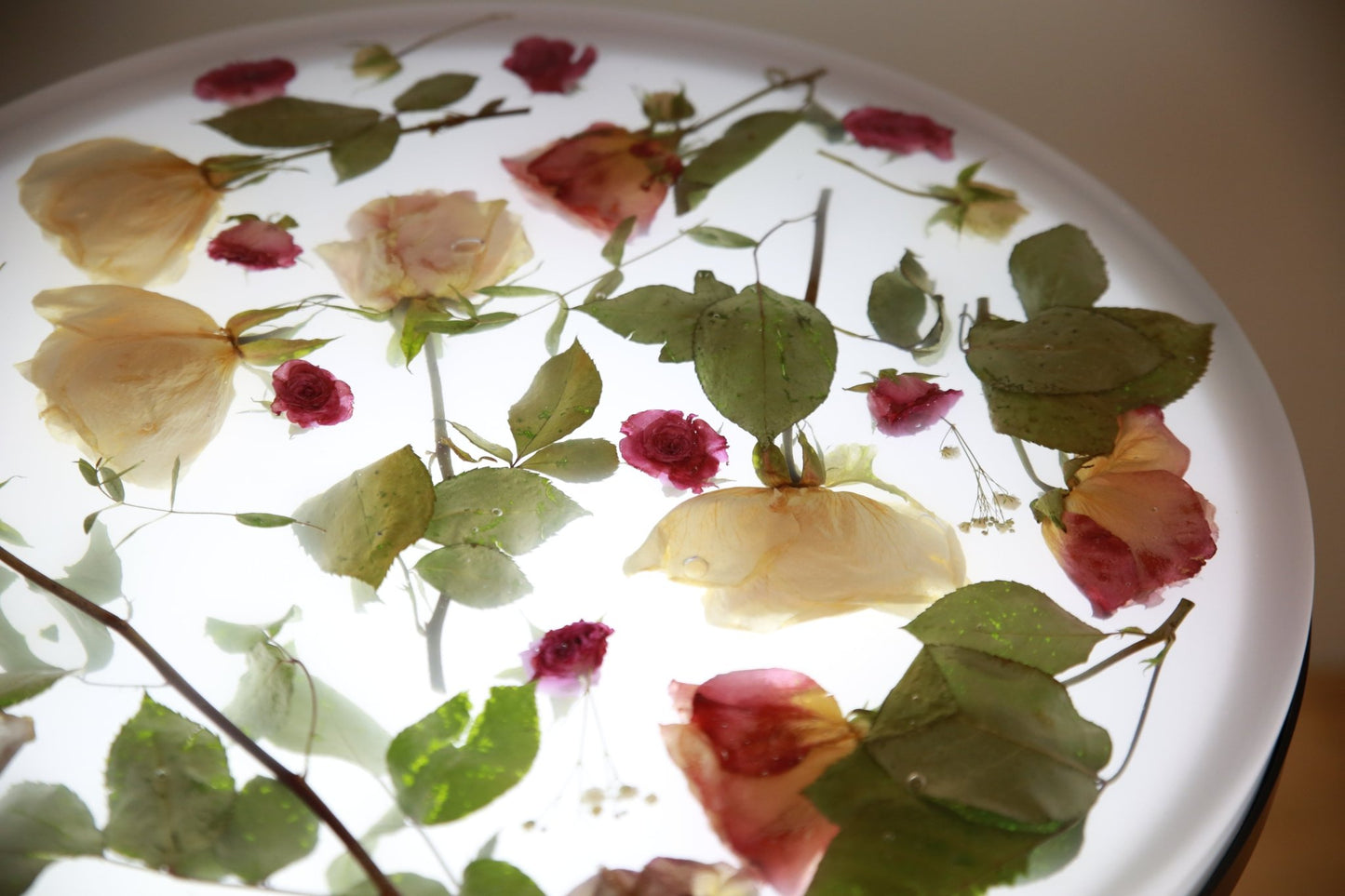 Botanical Resin Table "Forever 18 No31" by Serge Holenko, 18" Round, 24"H - ThePopUp Art Gallery