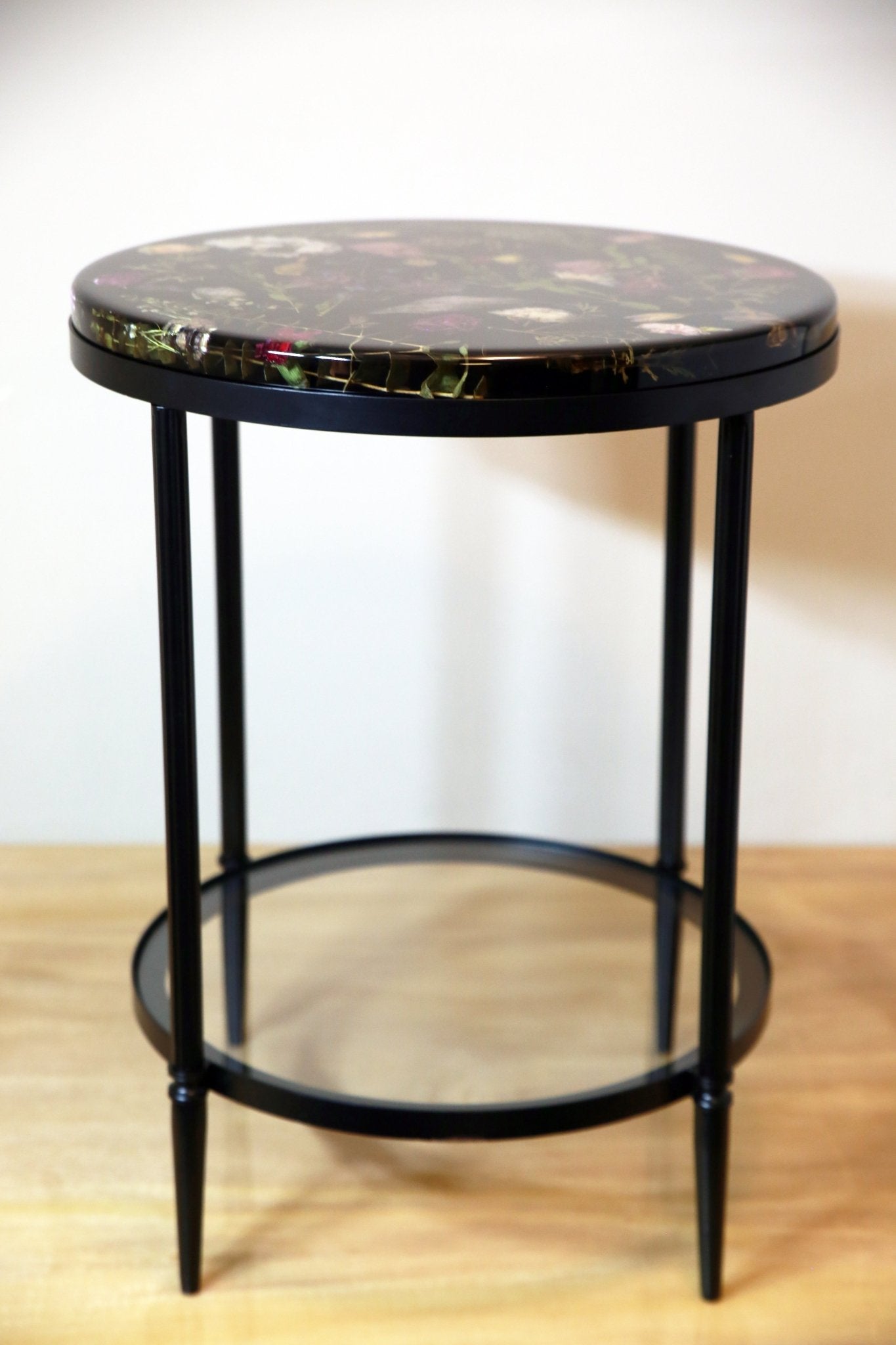 Botanical Resin Table "Forever 18 No11" by Serge Holenko 18" Round, 24"H - ThePopUp Art Gallery