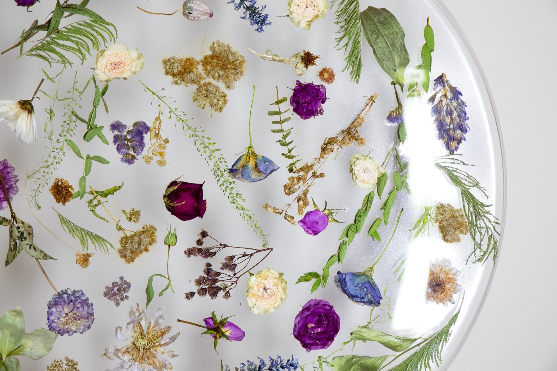 Botanical Resin Table "Forever 24 No21" by Serge Holenko 24" Round, 18"H - ThePopUp Art Gallery