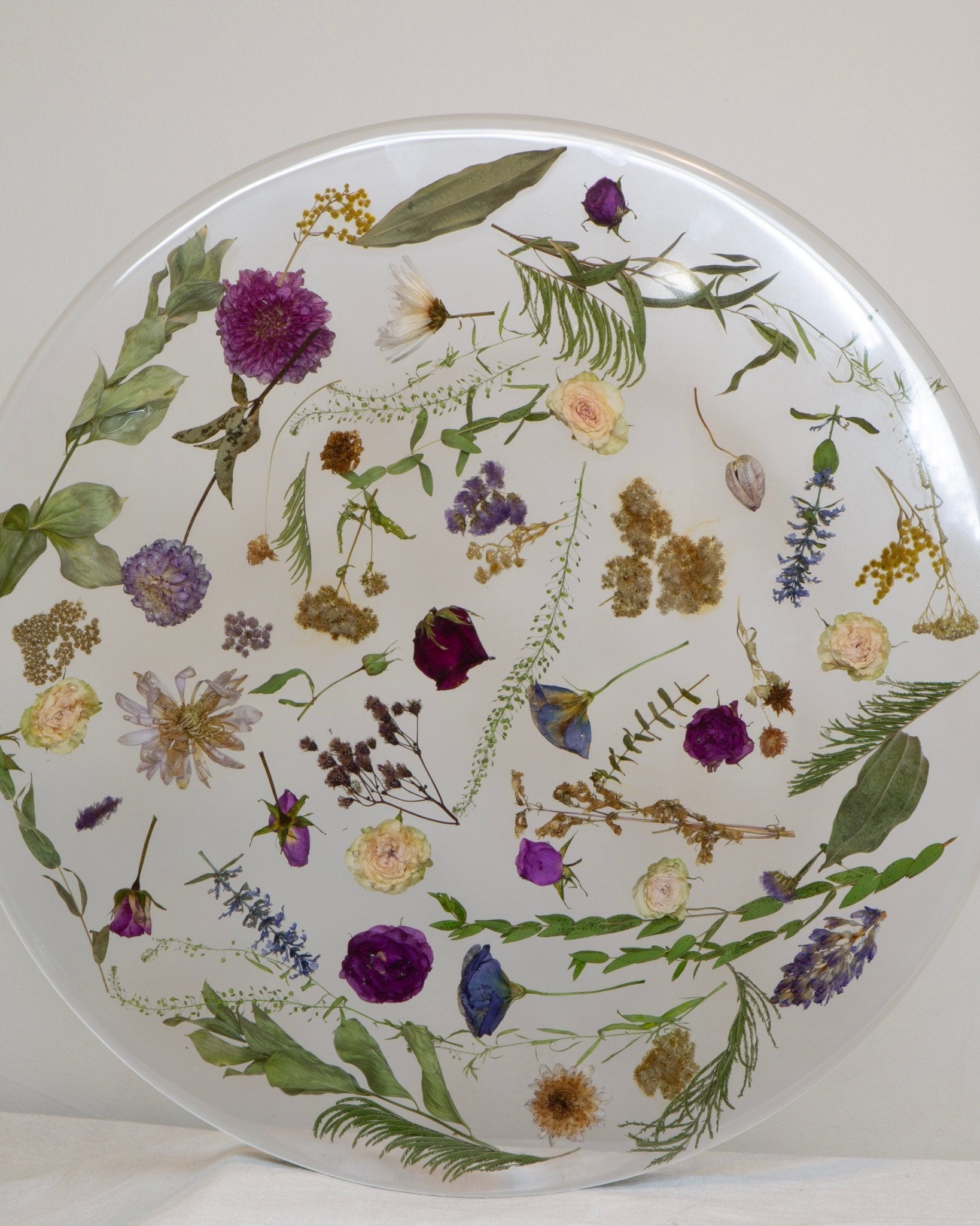 Botanical Resin Table "Forever 24 No21" by Serge Holenko 24" Round, 18"H - ThePopUp Art Gallery