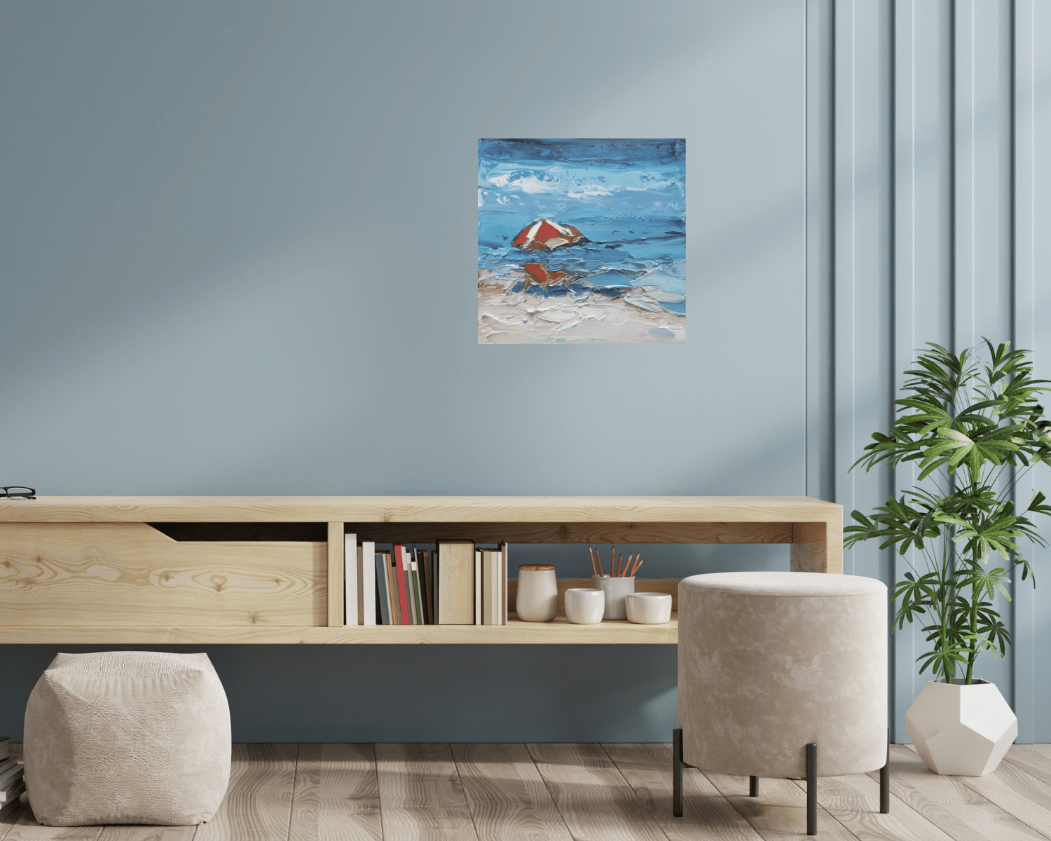 Original Painting "Summer" by Natalya Romonovsky 12" x 12" - ThePopUp Art Gallery