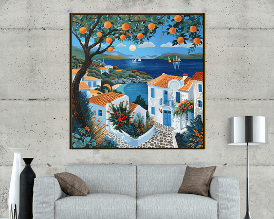 Print "Bouquet by the Sea" by Arielle Mamina 39" x 39" - ThePopUp Art Gallery