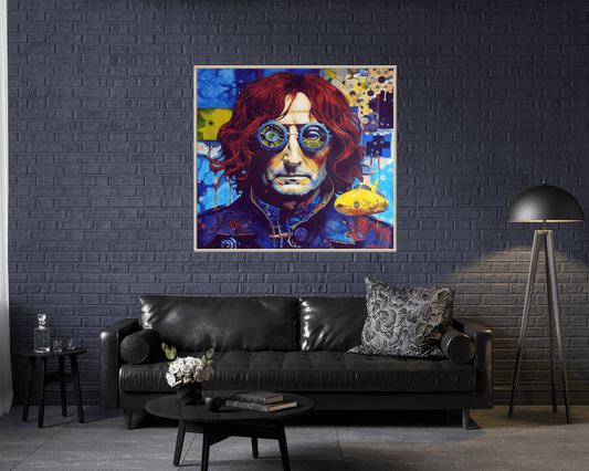 Original Painting "Yellow Submarine" 39.37" x 43.31" - ThePopUp Art Gallery