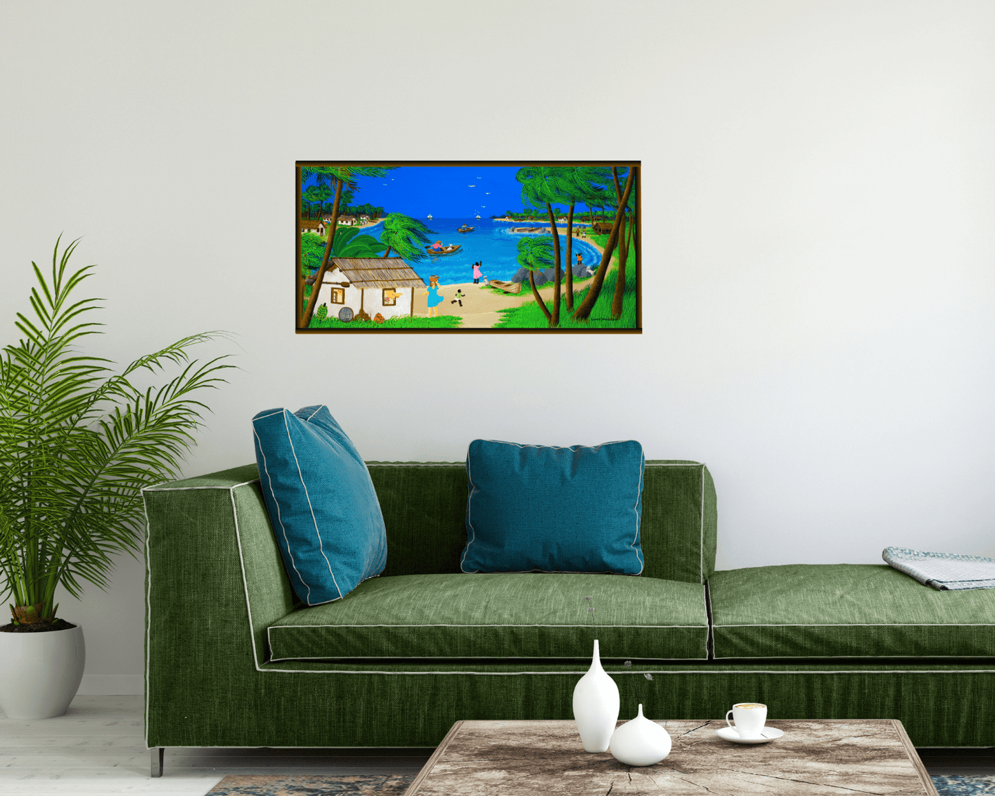 Original Painting "Strong Winds" by Ana Maria Dias 11 13/16" x 23 5/8" - ThePopUp Art Gallery