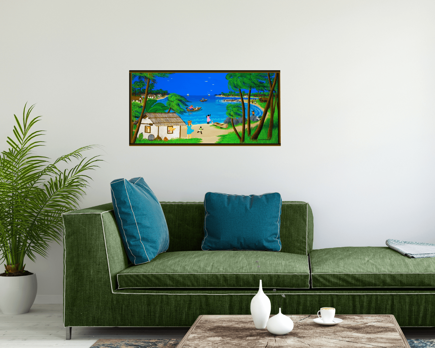 Original Painting "Strong Winds" by Ana Maria Dias 11 13/16" x 23 5/8" - ThePopUp Art Gallery