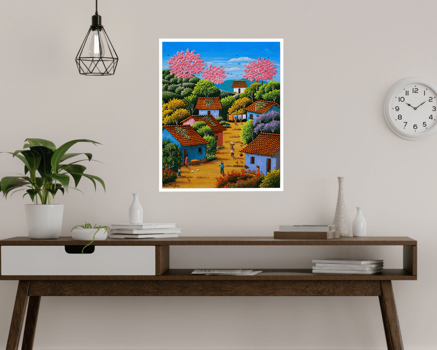 Original Painting "Oranges For Sale" by Alonso Flores 19.7"x15.7" - ThePopUp Art Gallery