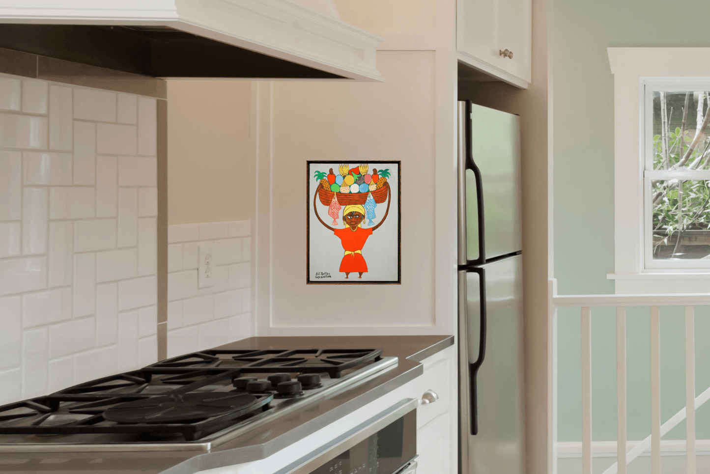 Original Painting "Going to the market" by Seymour Etienne Bottex 12" x 16" - ThePopUp Art Gallery