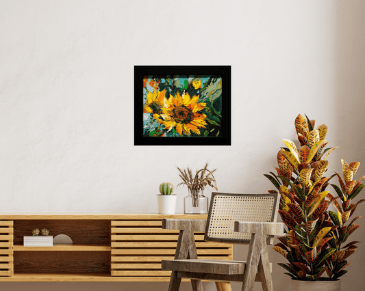 Original Painting "I Love Sundays" by Natalya Romanovsky 8" x 10" - ThePopUp Art Gallery