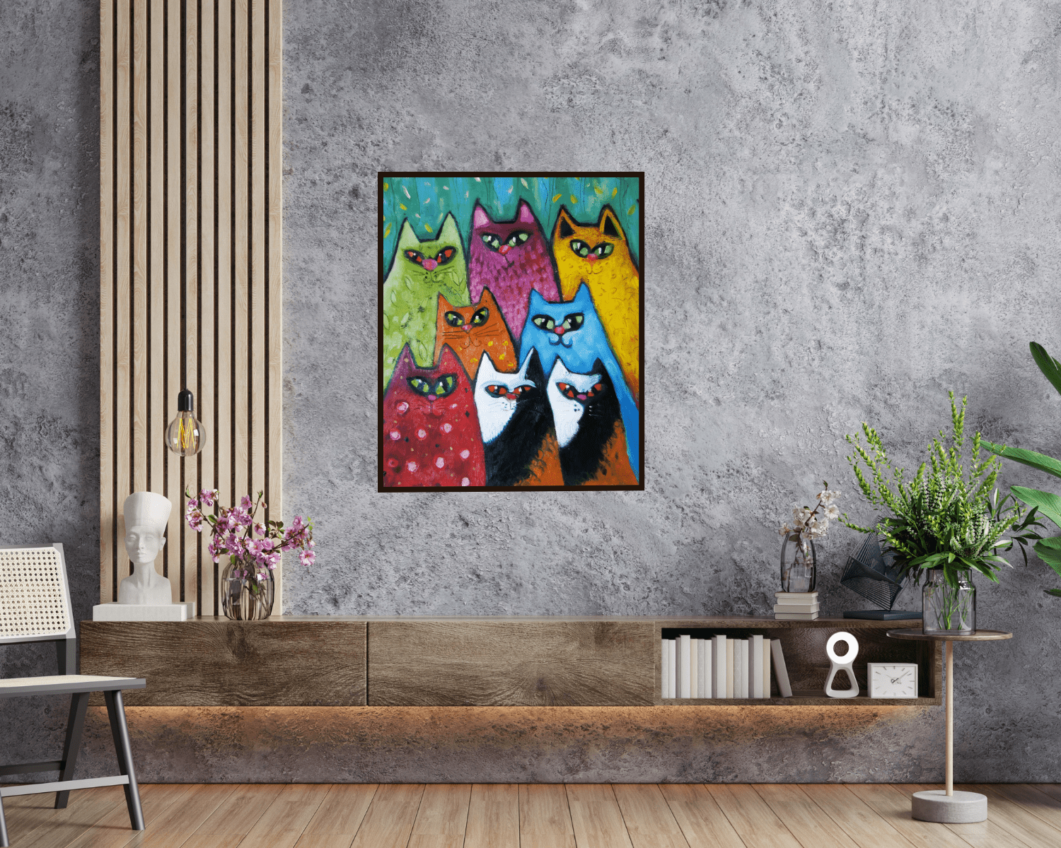 Original Painting "Eight" Natalya Romanovsky 17" x 14" - ThePopUp Art Gallery