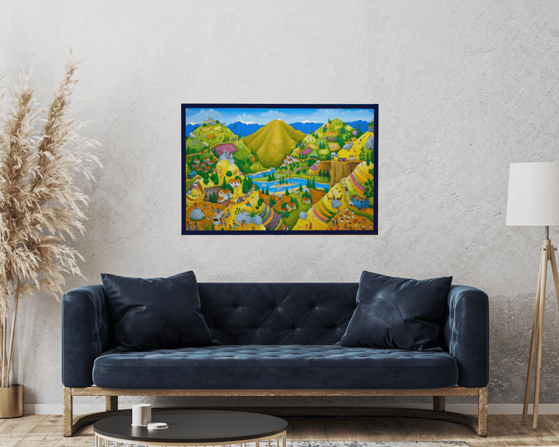 Original Painting "Voyage to Mt.Huaytapallana" by Patricia Henry Cruzalegui 23.6"x35.4" - ThePopUp Art Gallery