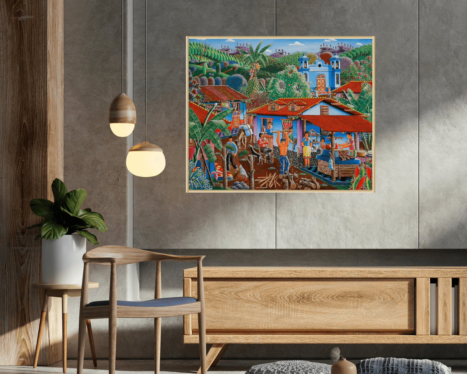 Original painting "Winning Her Hand" by Rigoberto Melendez 16.5" x 19.7" - ThePopUp Art Gallery