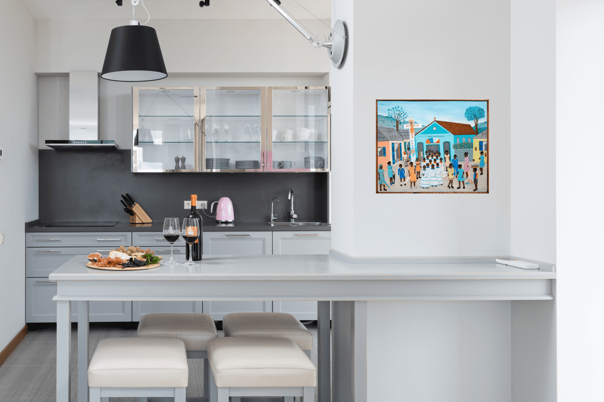 Original Painting "Sunday Mass" by James Joseph 24" x 32" - ThePopUp Art Gallery