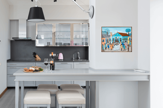 Original Painting "Sunday Mass" by James Joseph 24" x 32" - ThePopUp Art Gallery