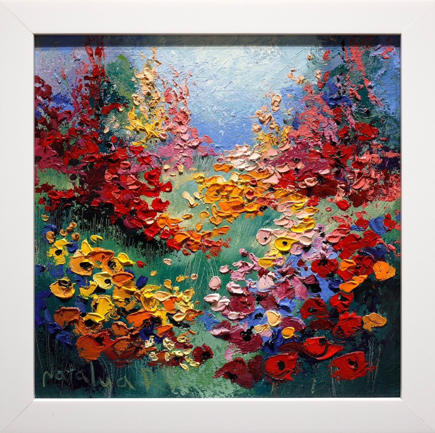 Original Painting "Forest Meadow" by Natalya Romanovsky 12" x 12" - ThePopUp Art Gallery