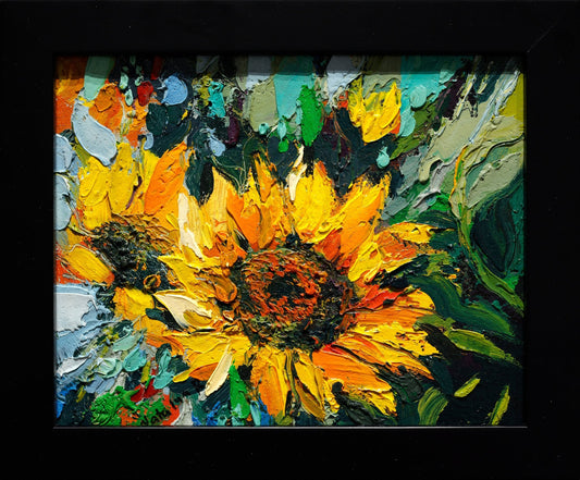 Original Painting "I Love Sundays" by Natalya Romanovsky 8" x 10" - ThePopUp Art Gallery