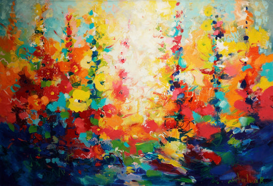 Original Painting "July Impression" by Natalya Romanovsky 60" x 40" - ThePopUp Art Gallery