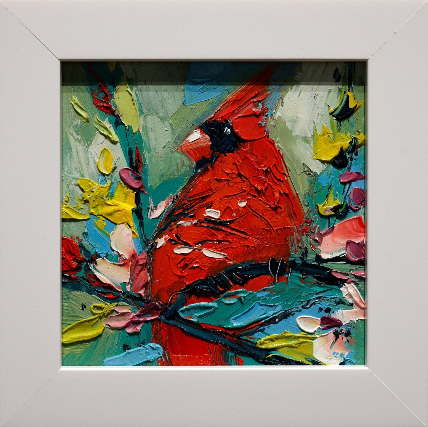 Original Painting "Ohio Voice 1" by Natalya Romanovsky 6" x 6" - ThePopUp Art Gallery