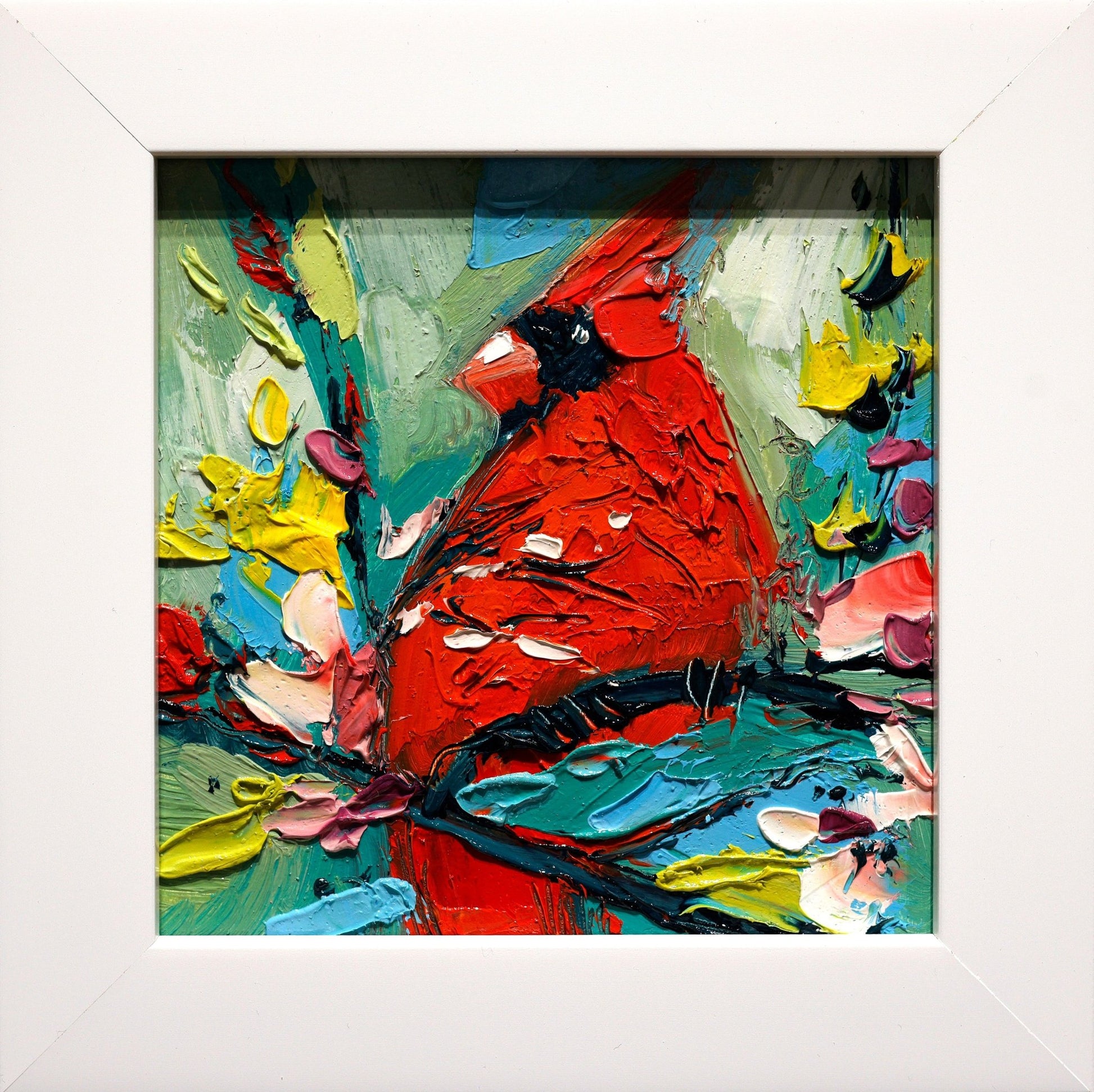 Original Painting "Ohio Voice 1" by Natalya Romanovsky 6" x 6" - ThePopUp Art Gallery