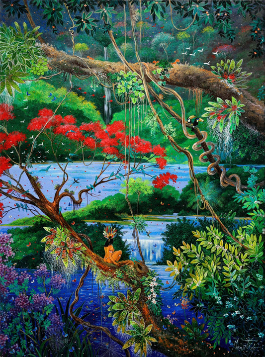 Original Painting "Solitude" by Mara Toledo 31 1/4" x 23 5/8" - ThePopUp Art Gallery