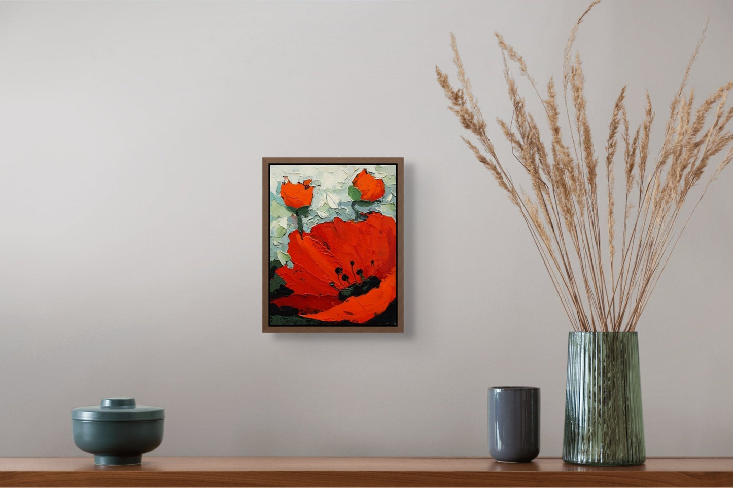 Original Painting "Poppies 5" by Natalya Romonovsky 10"x8" - ThePopUp Art Gallery