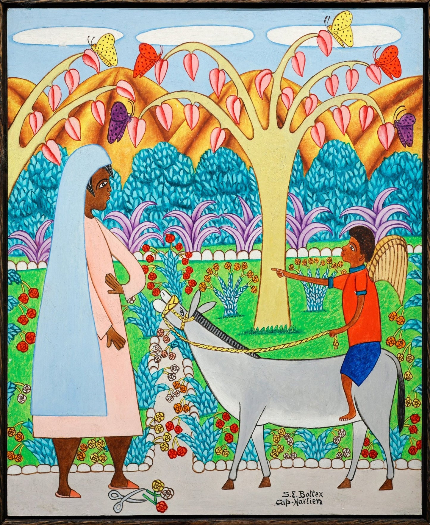 Original Painting "Annunciation By Archangel Gabriel" by Seymour Etienne Bottex 20" x 24" - ThePopUp Art Gallery