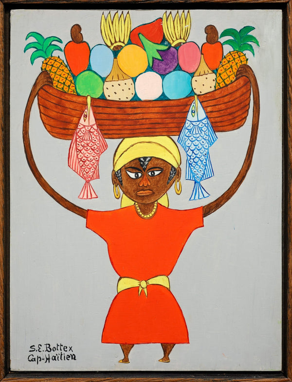 Original Painting "Going to the market" by Seymour Etienne Bottex 12" x 16" - ThePopUp Art Gallery