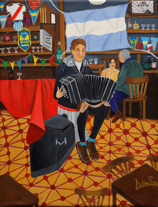 Original Painting "San Roque Bodegon" by Lidia Papic 13.8" x 10.6" - ThePopUp Art Gallery