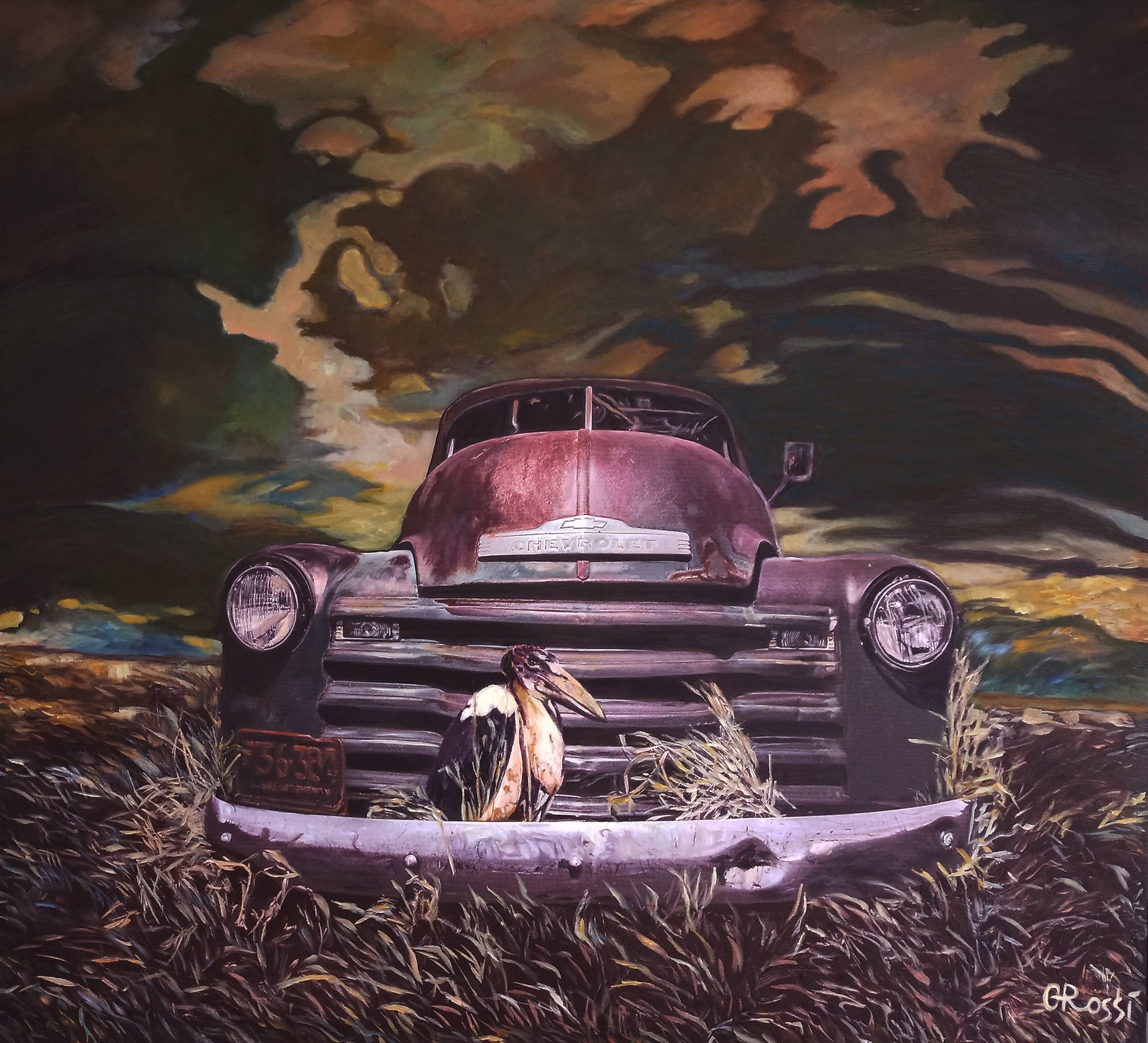 Original Painting "Relictum" Olivia de Rossi 39.37" x 43.31" - ThePopUp Art Gallery